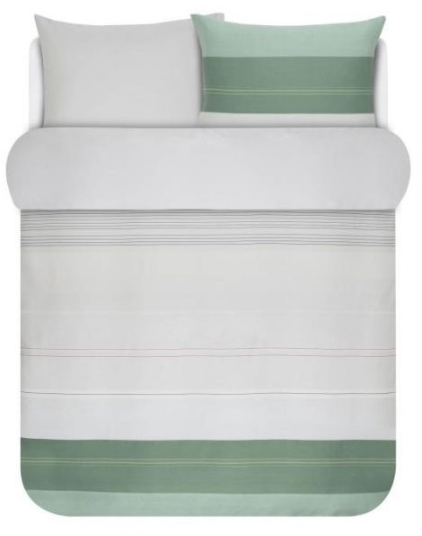 Dekbedovertrek Marco Polo Xova Duvet cover, groen, wit, streep, kopen